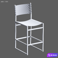 Hardy Leather Bar &amp; Counter Stools 3D Model Vray, Corona