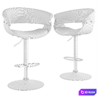 Bar stool Ostin 3D Model Vray, Corona