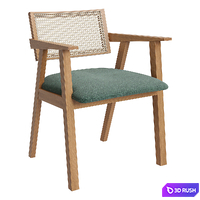 Baldo rattan chair by La Redoute Interieurs 3D Model Corona