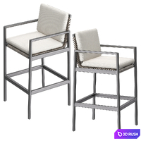 Mesa aluminum barstool 3D Model Vray