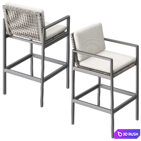 Mesa aluminum barstool 3D Model Vray