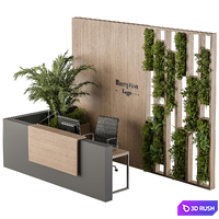 Reception Desk - Office Set 407 3D Model Vray, Corona
