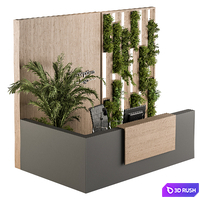 Reception Desk - Office Set 407 3D Model Vray, Corona