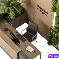 Reception Desk - Office Set 407 3D Model Vray, Corona