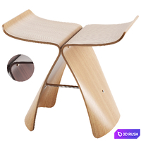 Butterfly Stool By Vitra 3D Model Vray, Corona