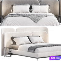 Lauren bed by Thehighwall 3D Model Corona