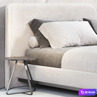 Lauren bed by Thehighwall 3D Model Corona