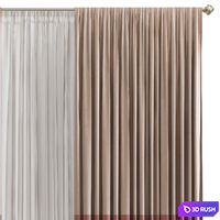 Curtain #331 3D Model Vray, Corona