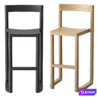 Resident Pier Barstool 3D Model Vray, Corona