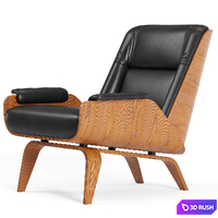 Paulo Bent Ply Leather Chair 3D Model Corona
