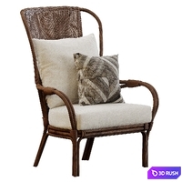 PARKER RATTAN OCCASIONAL CHAIR 3D Model Vray, Corona