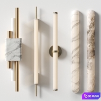 Modern Metier - set of wall lamps 3D Model Vray, Corona
