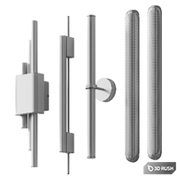 Modern Metier - set of wall lamps 3D Model Vray, Corona