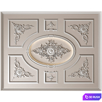 Illuminated ceiling in classic style 005 3D Model Vray, Corona