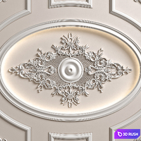 Illuminated ceiling in classic style 005 3D Model Vray, Corona