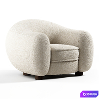 Maison Royere - Polar Bear armchair 3D Model Vray