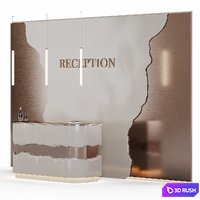 Reception desk 3 3D Model Corona