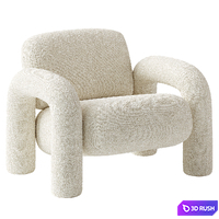 Armchair BUBO 3D Model Corona