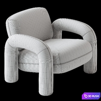 Armchair BUBO 3D Model Corona