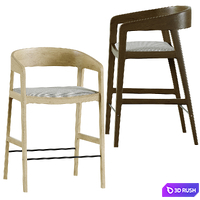 Rechoto bar chair 3D Model Vray, Corona