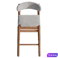 Camille Bar Stool 3D Model Vray, Corona