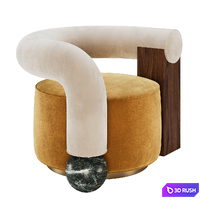 Galatea Armchair by Malabar 3D Model Corona