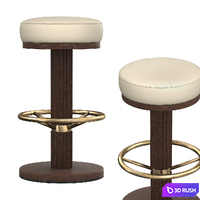 BAR007 bar stool 3D Model Vray, Corona