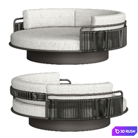 Outdoor Furniture Part 4 Bed by SNOC Link Collection 3D Model Vray, Corona