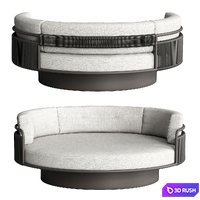 Outdoor Furniture Part 4 Bed by SNOC Link Collection 3D Model Vray, Corona