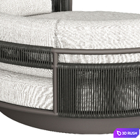 Outdoor Furniture Part 4 Bed by SNOC Link Collection 3D Model Vray, Corona
