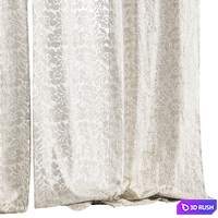 Draped Embroidery Lace Curtain 3D Model Vray, Corona