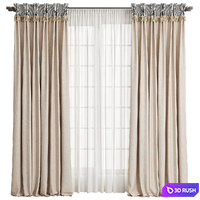 Curtains 100/curtains with fringe 3D Model Corona