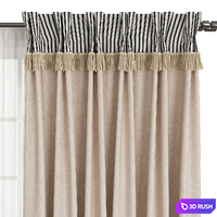 Curtains 100/curtains with fringe 3D Model Corona