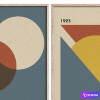 Bauhaus Set 1223 7k Paintings 3D Model Vray, Corona