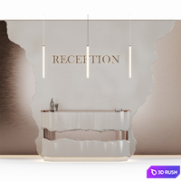Reception desk 3 3D Model Corona