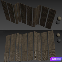 Headboard 3D Wall Panel 27 3D Model Corona