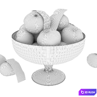 Tangerines 3D Model Corona