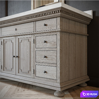 St.James single extra-wide vanity 3D Model Vray