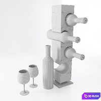 Wine Racks 3D Model Corona