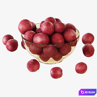 Red plums in a vase 3D Model Vray, Corona