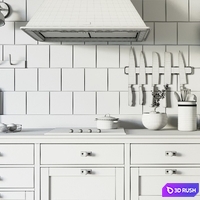 Kitchen in Scandinavian style 3D Model Corona