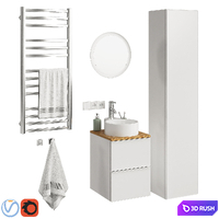 Ikea Godmorgon set 9 3D Model Vray, Corona