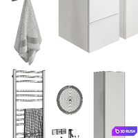 Ikea Godmorgon set 9 3D Model Vray, Corona