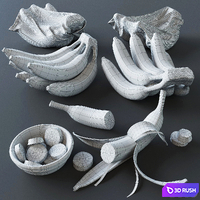 Banana set 3D Model Corona
