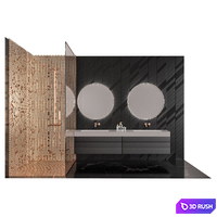 Bathroom furniture and decoration set 3D Model Corona
