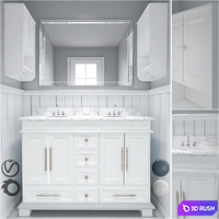 Bathroom Furniture 14 3D Model Vray, Corona