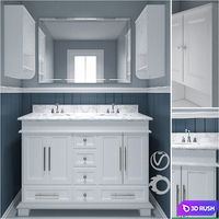 Bathroom Furniture 14 3D Model Vray, Corona