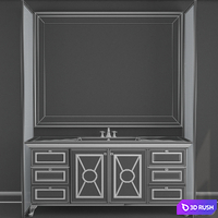Bathroom Furniture 16 3D Model Vray, Corona