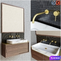 Bathroom furniture 3D Model Vray, Corona