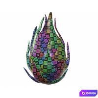 Dargonfruit whole 3D Model Vray